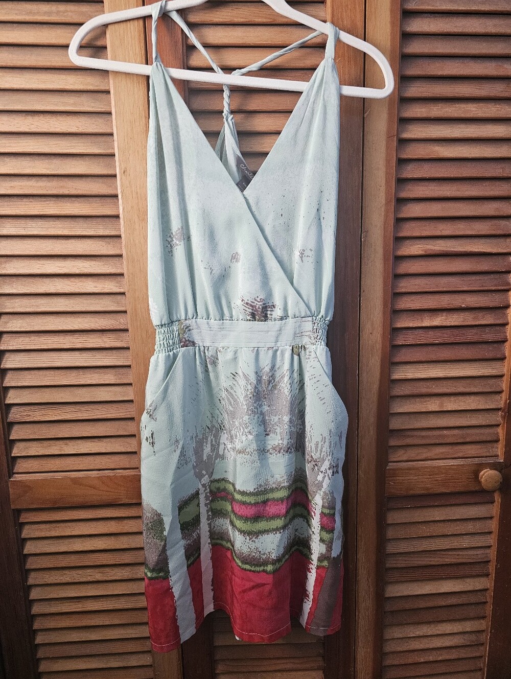 Charlie Jade Sleeveless Racerback Abstract Print Dress | Size Small